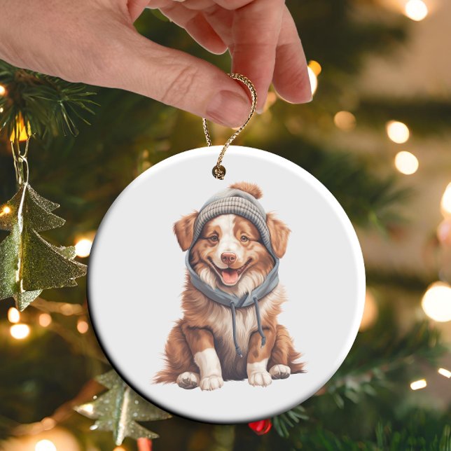 Personalisierte australische Schepherd Dog Art Keramik Ornament (Von Creator hochgeladen)