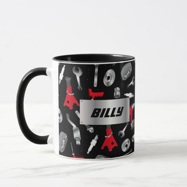 Personalisierte Auto-Mechanik Tasse (Links)
