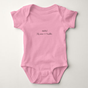 Personalisierte Baby Body Anzugs Strampler