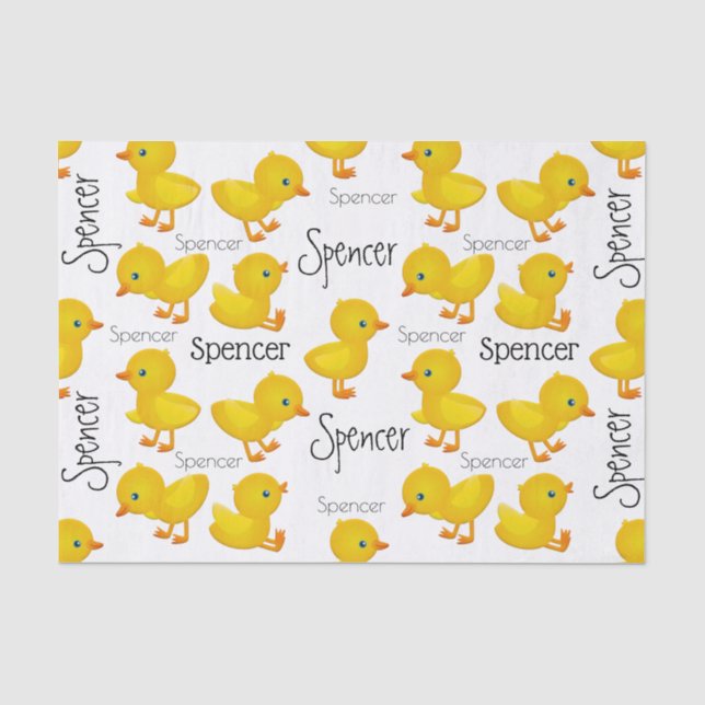 Personalisierte Baby Chicks Papiertücher Seidenpapier (Vorderseite)