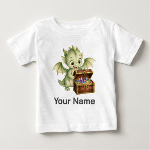 Personalisierte Baby-Drachen-Schatzkiste Kinder Baby T-shirt