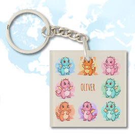 Personalisierte Baby Dragons Schlüsselanhänger