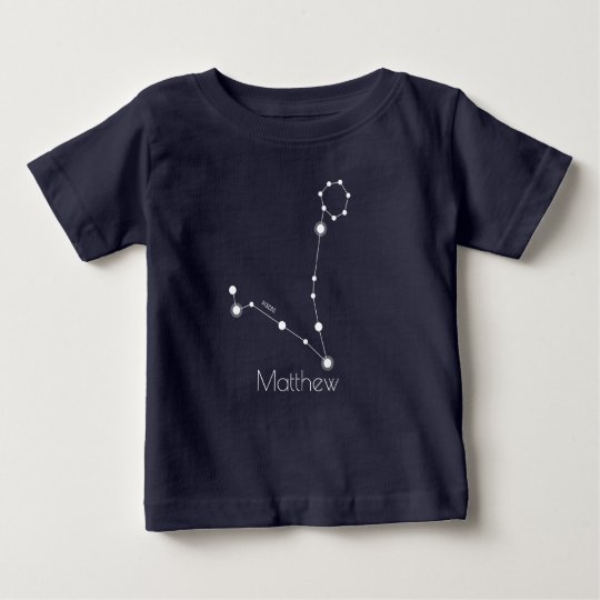 Personalisierte Baby-Fisch-Tierkreis-Konstellation Baby T-shirt