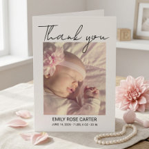 Personalisierte Baby-Foto-Geburtsanzeige