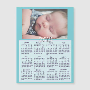 Personalisierte Baby-Foto-Magnet-Kalender 2019 Magnetkarte