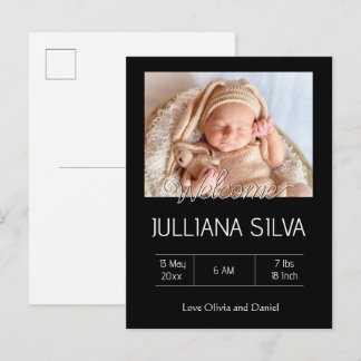 personalisierte Baby-Geburtsanzeigen Postkarte