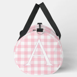 Personalisierte Baby-Rosa-Gingham-Reisetasche Duffle Bag