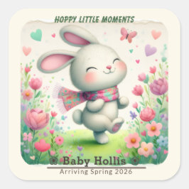 Personalisierte Baby Shower Aufkleber Hase