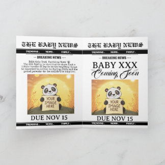 Personalisierte Baby-Zeitungsankündigung  Einladung
