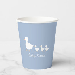 Personalisierte Babydusche Blue Duckling Paper Cup Pappbecher
