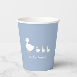 Personalisierte Babydusche Blue Duckling Paper Cup Pappbecher