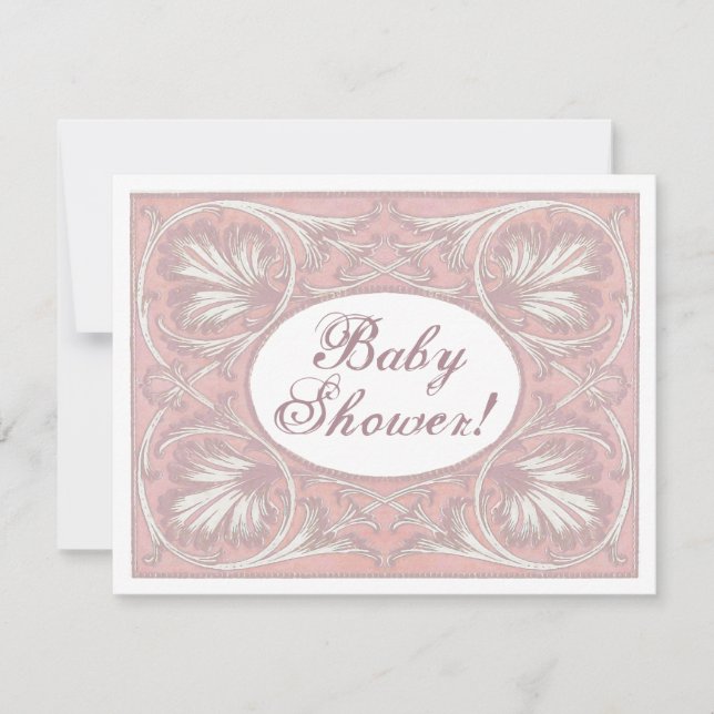 Personalisierte Babydusche einlädt, Vintager Dusch Einladung (Vorderseite)