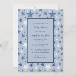 Personalisierte Babydusche für Navy & White Winter Einladung