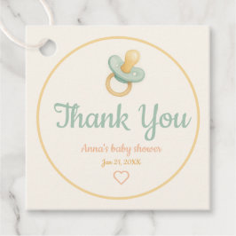 Personalisierte Babydusche mit Aquarellfarben - Be Geschenkanhänger
