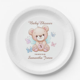 Personalisierte Babydusche Pappteller