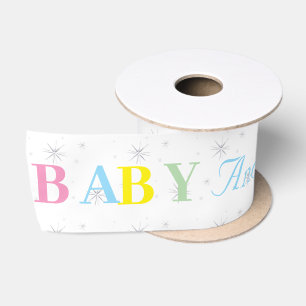 Personalisierte Babydusche Satinband