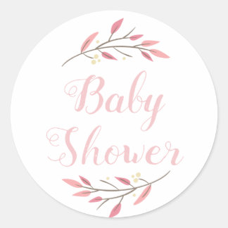 Personalisierte Babyduschkleber Runder Aufkleber