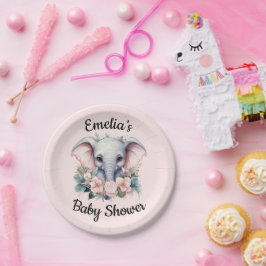 Personalisierte Babyduschpapier-Teller Pappteller