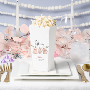 Personalisierte Babymädchen-Popcorn-Geschenkbox Geschenkschachtel