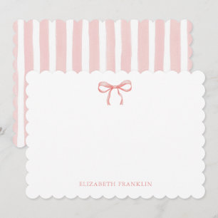 Personalisierte Babypapeterie Rosa Wasserfarbe Sch Mitteilungskarte