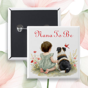 Personalisierte Babyparty Bald Nana Button