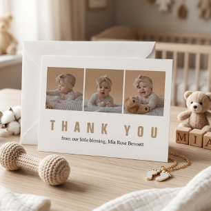 Personalisierte Babyparty-Dankeskkarte mit Foto Dankeskarte