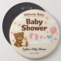 Personalisierte Babyparty-Willkommens-Baby-Ansteck