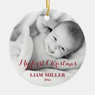 Personalisierte Babys Erstes Weihnachtsfest Foto O Keramik Ornament