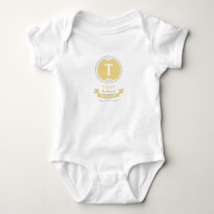 Personalisierte Babysouvenirs mit Monogramm Baby Strampler