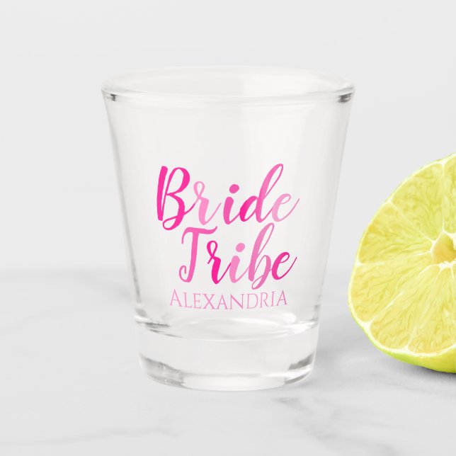 Personalisierte Bachelorette-Part Schnapsglas (Vorderseite)