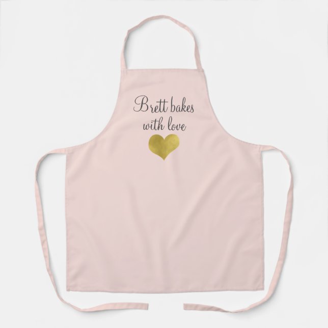 Personalisierte Backen mit Liebe Zuhause Baker's P Schürze (Vorderseite)