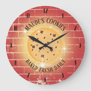 personalisierte Backküche aus Sparkenkekochen Große Wanduhr