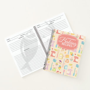 Personalisierte Backzutaten Familienrezept Notizbuch