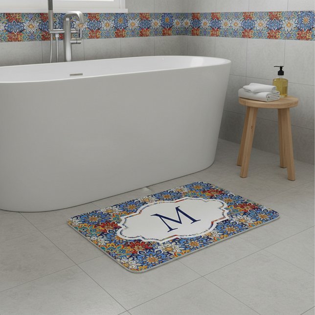 personalisierte Badematte aus leuchtendem Mandala (Von Creator hochgeladen)