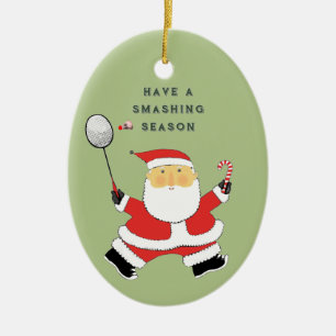 personalisierte Badminton-Kollektiv Keramik Ornament