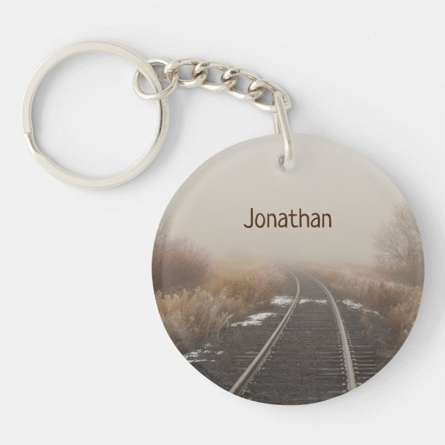 Personalisierte Bahntrassen Landschaft Schlüsselanhänger (Vorderseite)
