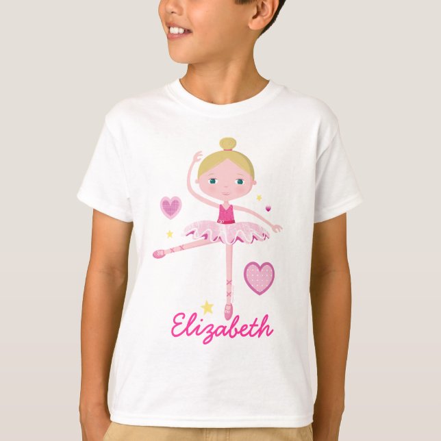 Personalisierte Ballerina A T-Shirt (Vorderseite)