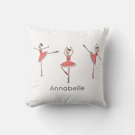 Personalisierte Ballerina Balletttänzerin Kissen