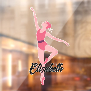 Personalisierte Ballerina Fensterverkleidung - Ind Fensteraufkleber