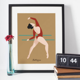 Personalisierte Ballerina-Geschenk Postkarte Poster
