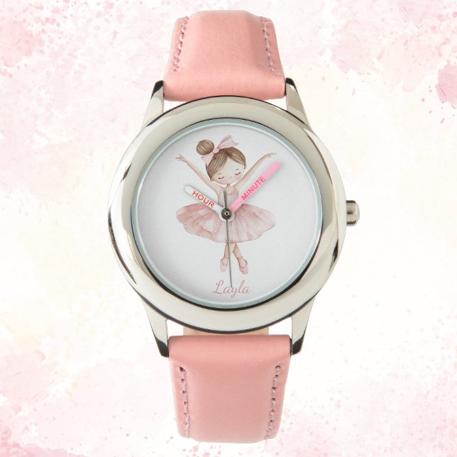 Personalisierte Ballerina-Kinderbetreuung Armbanduhr (Von Creator hochgeladen)