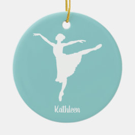 Personalisierte Ballerina-Silhouette Keramik Ornament
