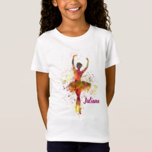 Personalisierte Ballerina-Tanz-Mädchen-hübscher  T-Shirt