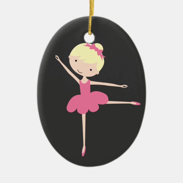 Personalisierte Ballerina-Weihnachtsverzierung Keramik Ornament (Vorne)
