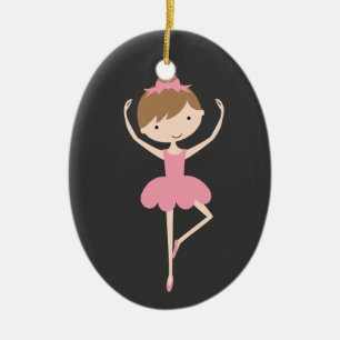 Personalisierte Ballerina-Weihnachtsverzierung Keramikornament