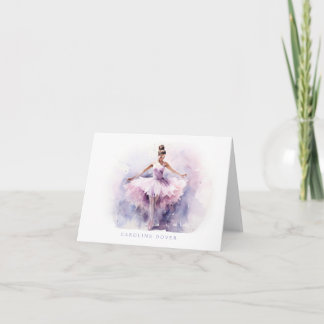 Personalisierte Ballett-Dankeskarten-Papeterie Dankeskarte