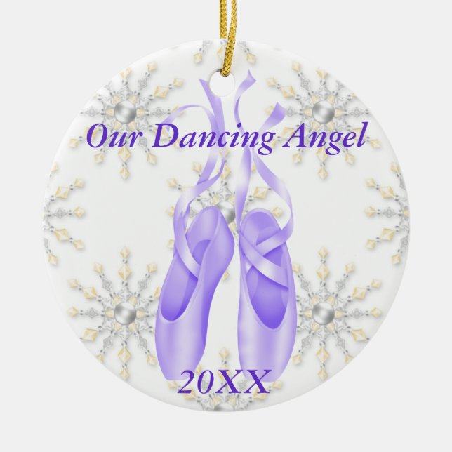 Personalisierte Ballett-/Tanzen-Verzierung 2012 Keramikornament (Vorne)