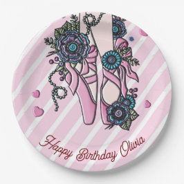 Personalisierte Ballettschuhe Pappteller