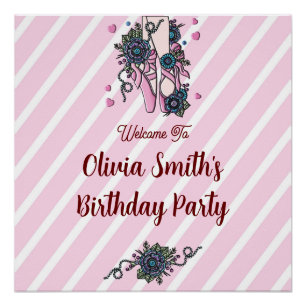 Personalisierte Ballettschuhe Poster