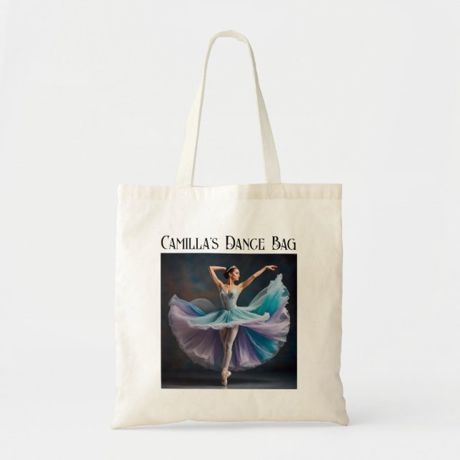 Personalisierte Ballettschuhe Tanztasche Tragetasche (Vorne)